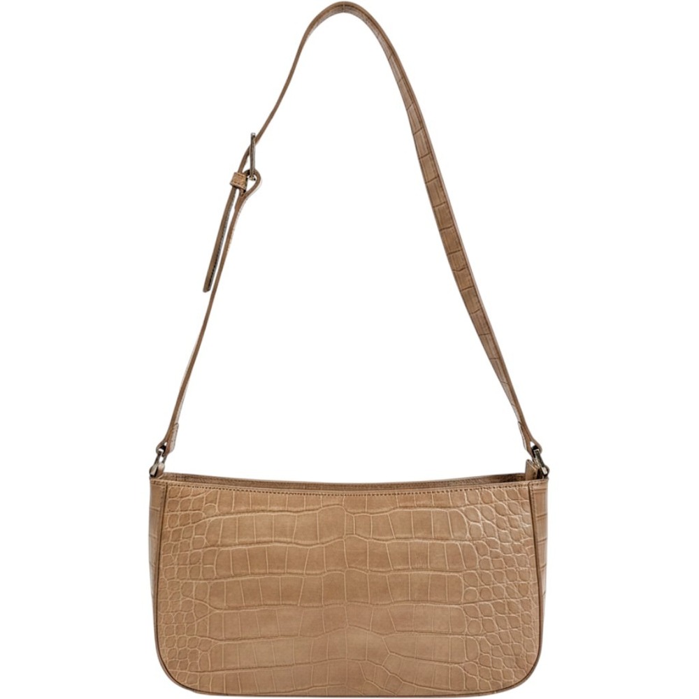 Etienne‎ Aigner Vintage Tan Croc Embossed Leather Shoulder Bag 80033